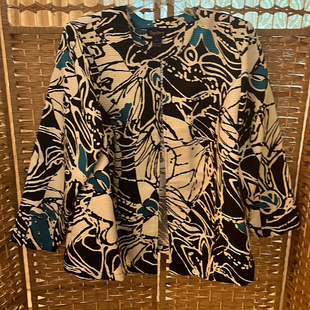 Open Front Bracelet-Length Jacket by Maggie Barnes